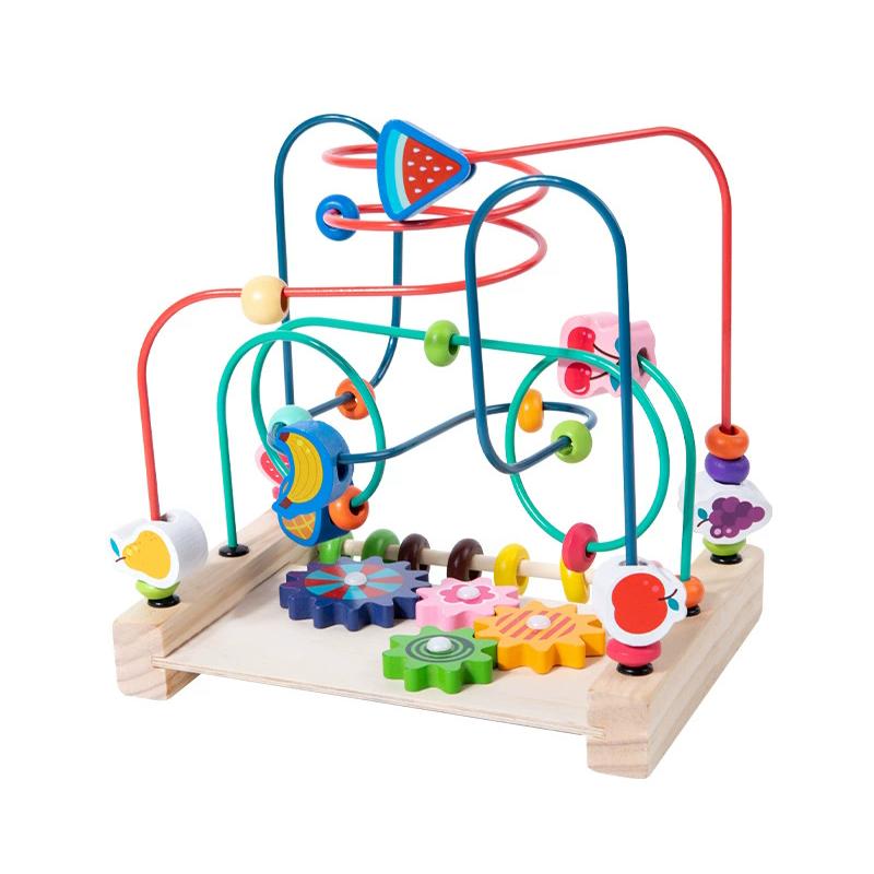 First-Class Montessori Premium-Quality Baby Play Sets Premium-Quality Wooden Roller Top-Grade Coaster Superior-Grade Bead Premium-Quality Maze
