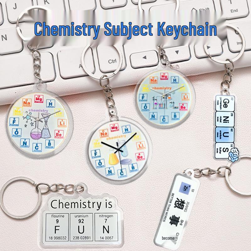 Creative Chemistry Elements Acrylic Keychain - Fun Gift for Teachers and Students