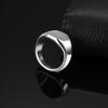 Vnox Brushed Square Signet Ring, Stainless Steel 11.8mm Wide Band for Men, Size 7-12 Chunky Finger Ring Anniversary Gift for Him