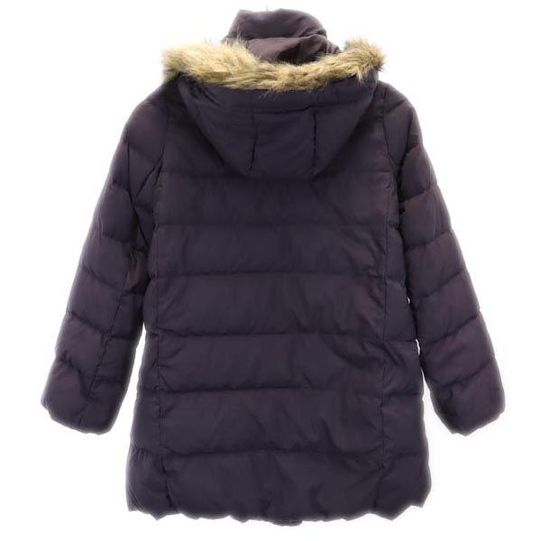 Uniqlo Kurtka puchowa 55.1" Fioletowy Kaptur z futra Dziecięca Używana