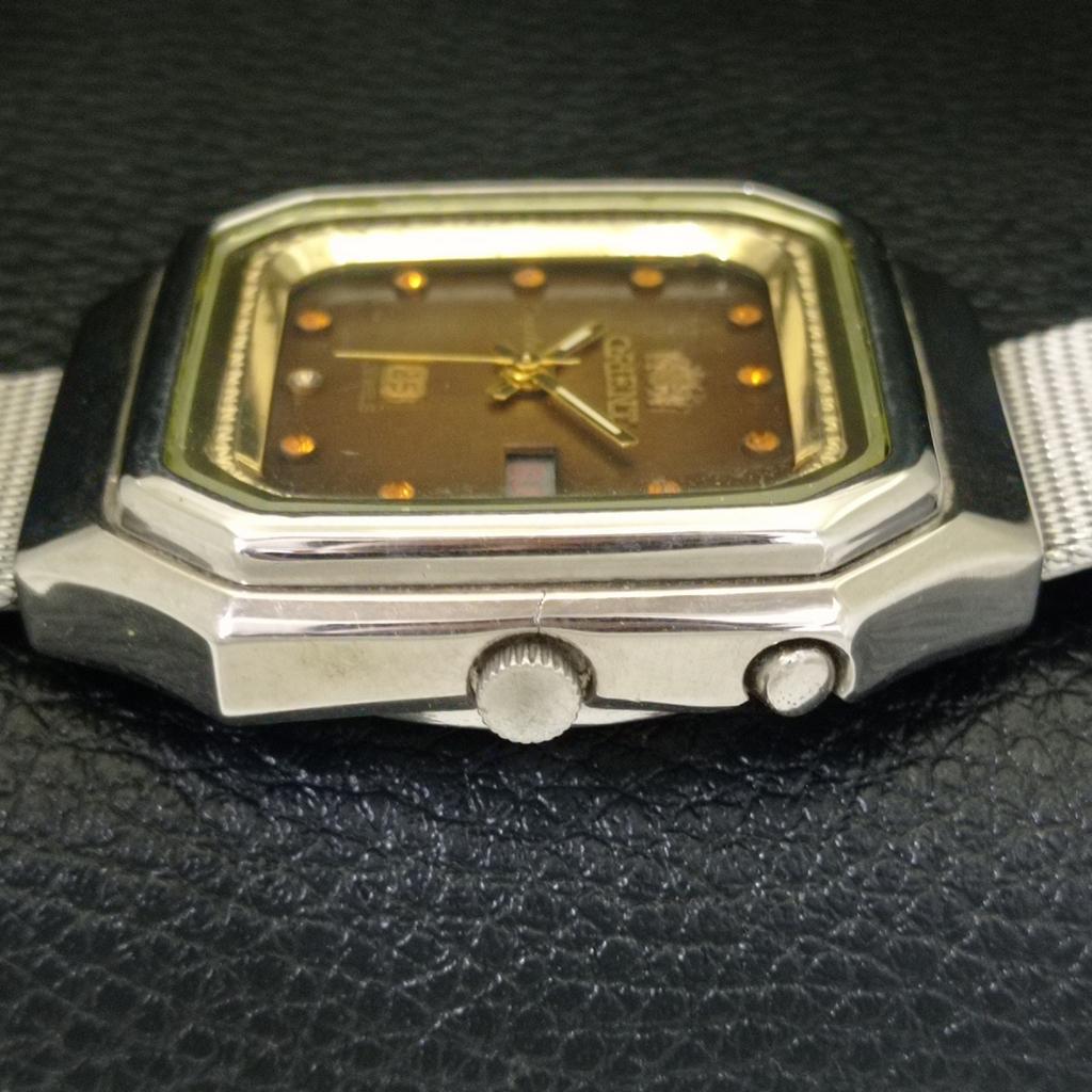 ORIENT CRYSTAL AUTOMATIC VINTAGE JAPAN 46961 MENS ORIGINAL DIAL WATCH a703362-1 R213b-a703362