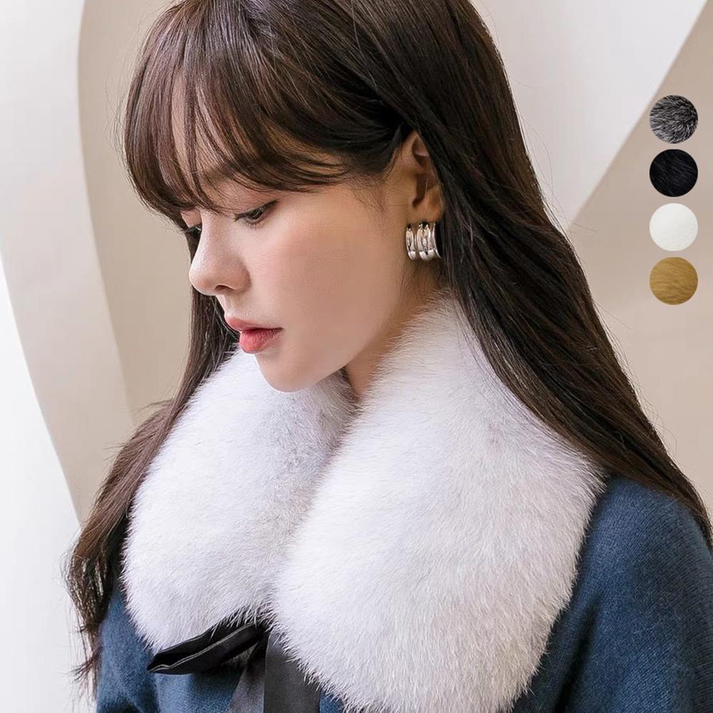 New Winter Neck Warmer Raccoon Fur Collar Fur Scarf Women's Luxury Fur Collar For Coat Fur Hood Decorate Luxury Fur Scarves