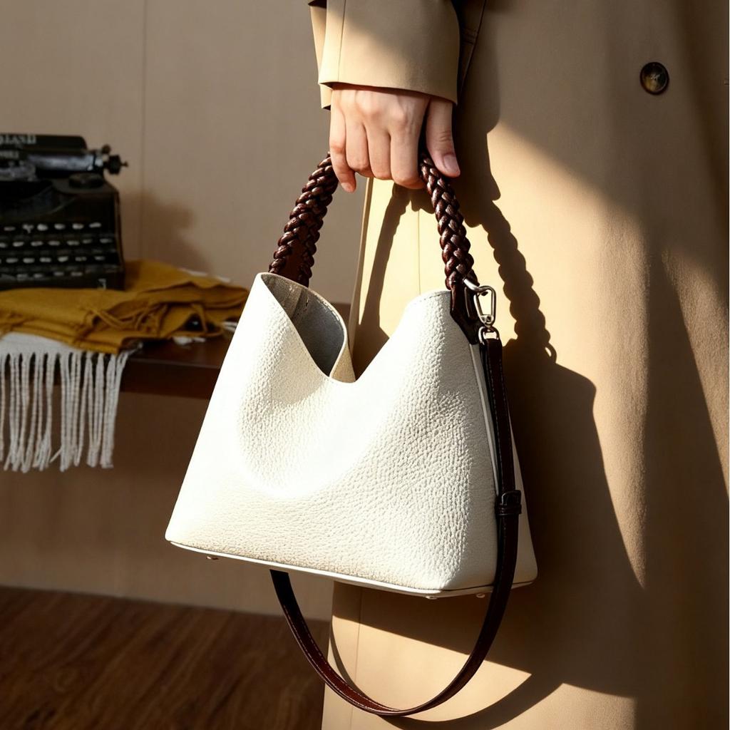 Women's Bag Korean Version Casual Mother and Child Bucket Bag New Handbag Fashionable and Versatile Single Shoulder Crossbody Armpit Bag