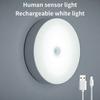 Smart Human Body Sensor Led Light USB Recargable Portatil Night Lamp Automatic Motion Lights Room Decor Bedroom Closet Lighting