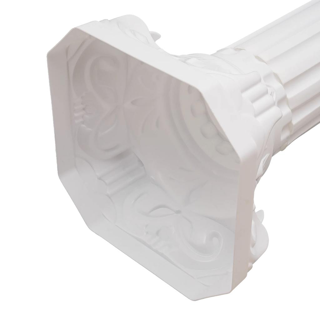 4-Piece Wedding Roman Columns Set, 34.65-Inch Artistic Greek Columns, Plastic Flower Pot Holders, White Decor