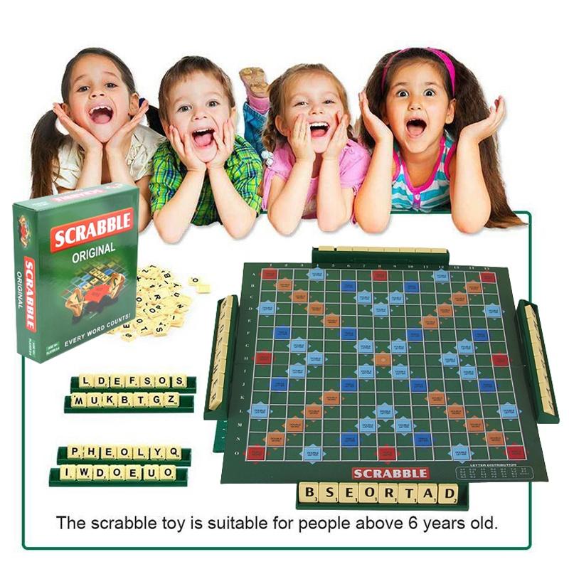 Board Game Scrabble Spelling Puzzle Game Educational Toy Family Party Kids Adult