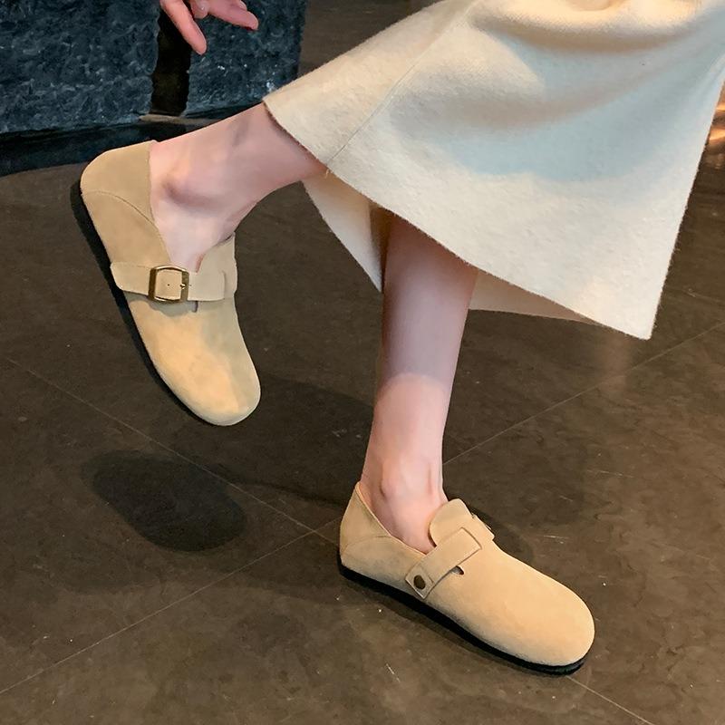Damen All-inclusive flachsohlige lässige Einzel-Schuhe dicksohlige breite Füße fette Füße große Größen Damenschuhe