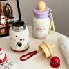 Water Bottle Thermos Cup Girls Cartoon Stainless Steel Water Cup Outdoor Cup Large Capacity Straw Cup