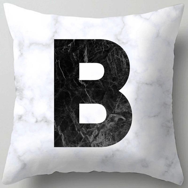 Living Room Sofa Pillow, Office Seat, Lumbar Pillow, Bedside Pillow, Simple Letter Printed Pillow Case, Home Furnishing