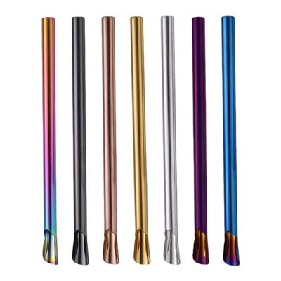 5 Pack Reusable Beverage Straw Multicolor 304Stainless Steel Travel Straw Wine Straw Drinking Straw for Drinkings