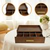 Box, Sugar Packet Holder, Station with Compartments, Tea Stand for Kitchen, Home, Desk