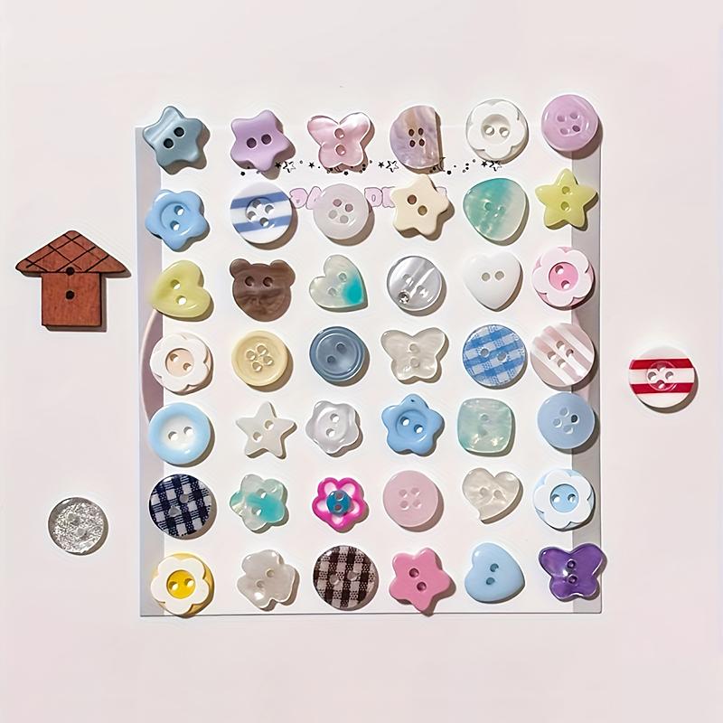 1 Set DIY Puppenkleidung Zubehör Gemischte Knöpfe niedliche koreanisch-stilige Cremefarbene Knöpfe Überraschungsbox DIY 11mm