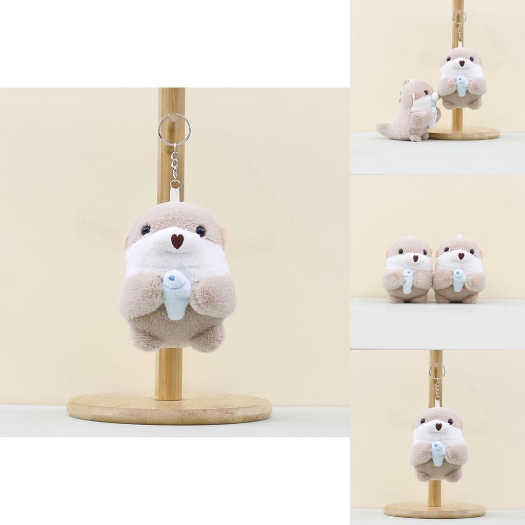 Adorable Cute Sea Otter Plush Keychain Toy Soft Stuffed Animal Doll Accessory 11cm