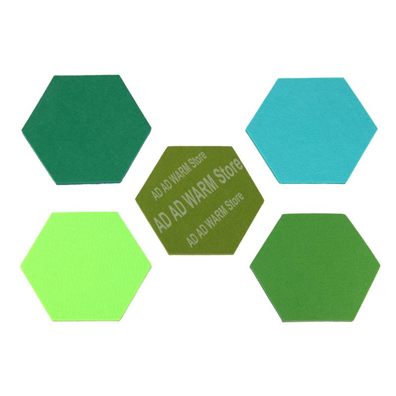 AD23-5Pcs/Set Hexagon Felt Board Hexagonal Felt Wall Sticker Multifunction 3D Decorative Home Message Board Self-Adhesive Kids R