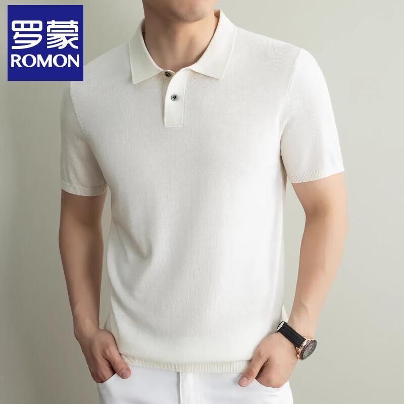Luomeng Men's Old Money Style Tencel Blend Polo Shirt