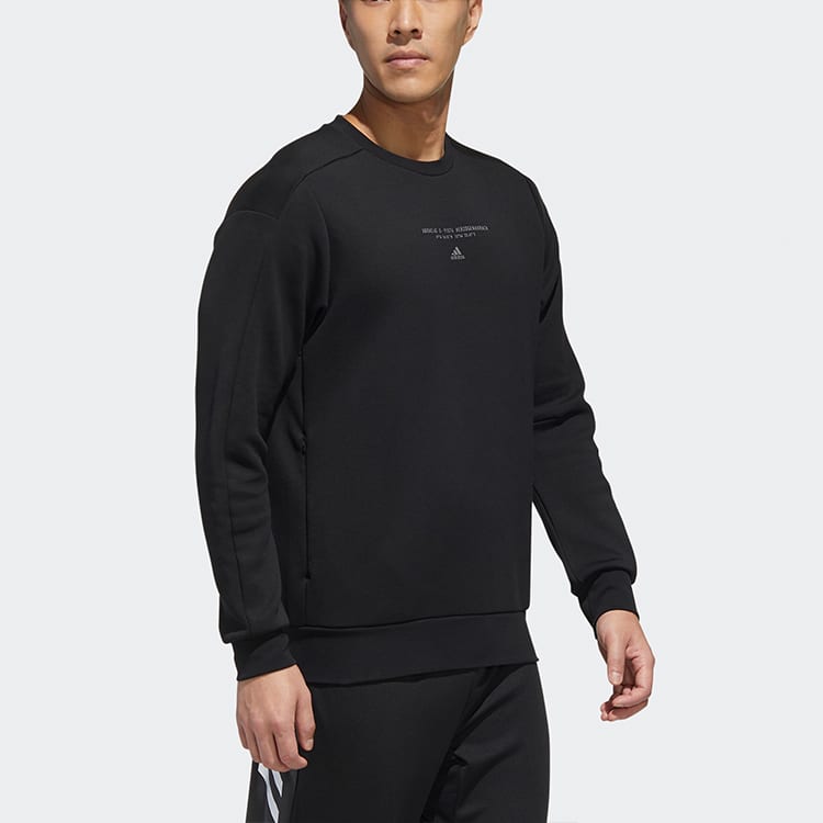 Adidas Sweatshirts Men's Black Crew Neck Moderate Regular GM4413