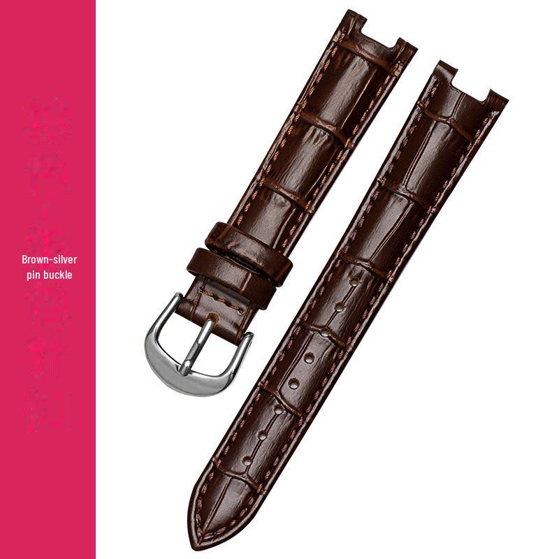 Ronnie Notch, roșu și negru, curea din piele naturală pentru femei pentru seria 616368/616764 Width 18mm, Notch 9mm, Buckle 16mm, Depth 3mm black