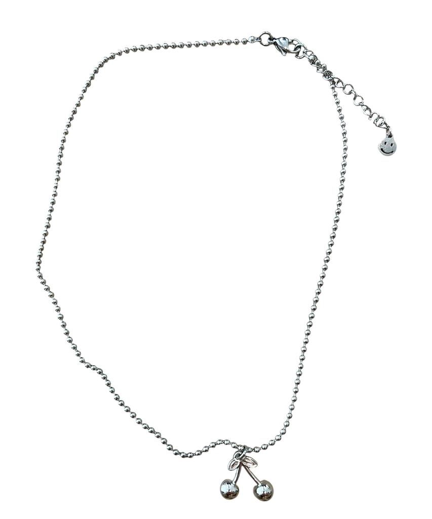 Sk8Er Rock Cherry Ball Chain Necklace