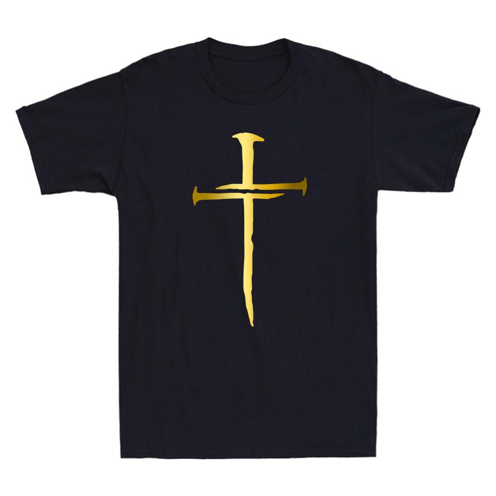 Christianity Jesus Christ Cross Shirt Religious Faith Slogan Gift Men T-shirt L