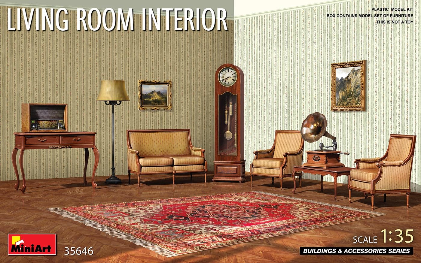 

Mini Art Living Room Interior Plastic Model MA35646 1/35