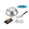 Cast Iron BBQ Steak Press & Pot Lid - Kitchen & Outdoor Grill Tool Set