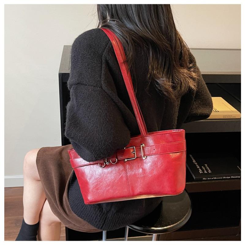 Simple Style Faux Leather Shoulder Bag for Women Fashion Commuter Handbag