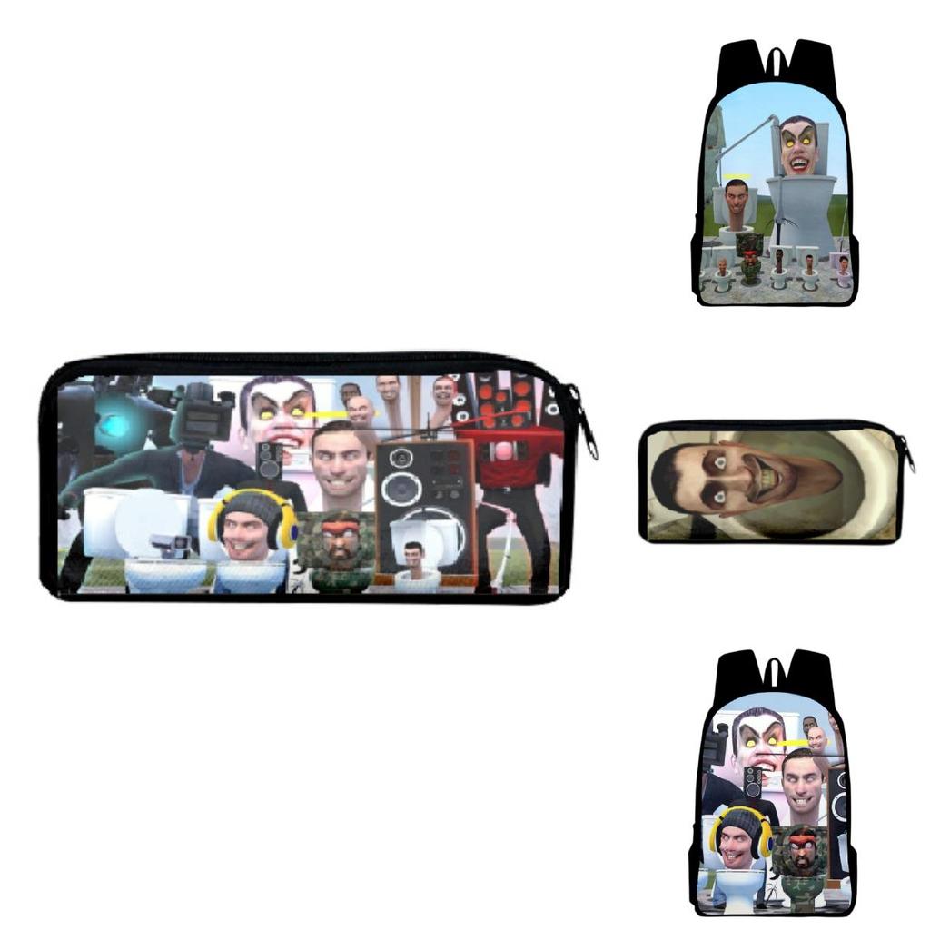 Skibidi Toilet-themed Backpack Trio Stylish And Versatile, Suitable For All Genders, Great For Traveling