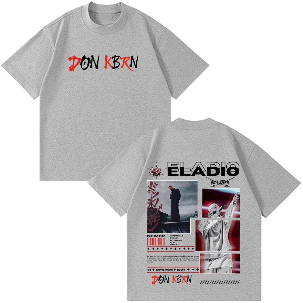 Eladio Carrion DON KBRN 2025 Album Graphic Men's and Women's Clothing Fashion Hip-hop Summer Print 100% Pure Cotton T-shirt