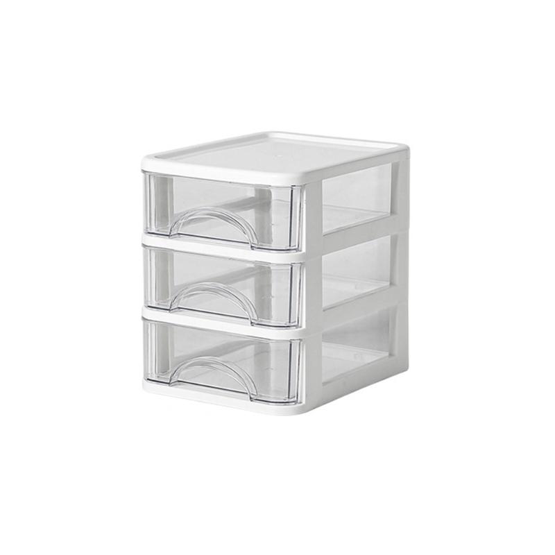 Clear Storage Organizer Desk Organizer with Drawers Plastic Stationery Organizer Makeup Organizer Storage Box for Office