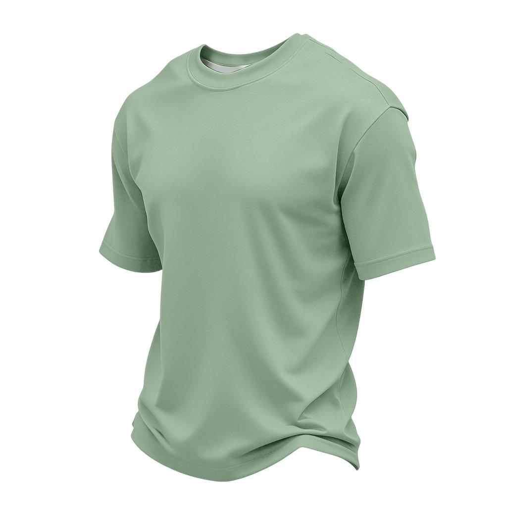 Men Crew Neck Short Sleeve T Shirt Soft Lightweight Classic Fit Basic Tee Comfortable Casual Top for Daily Wear
