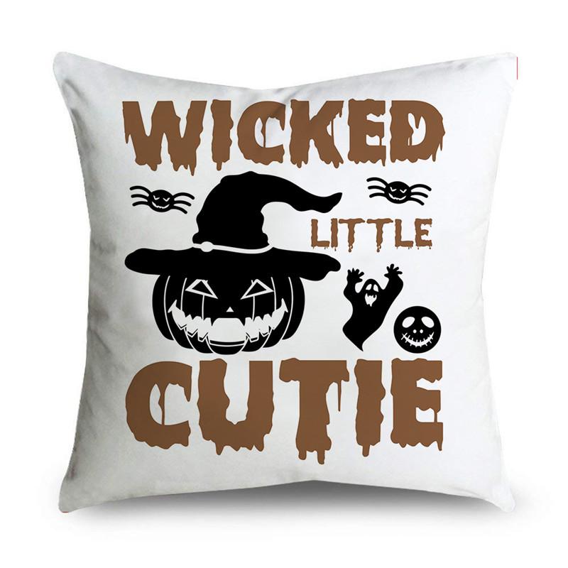 Easter Happy Halloween Horror Pumpkin Print Pattern Cushion Cover Home Living Room Sofa Decoration Pillow Cover