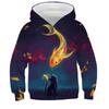 Children's Cute Cat 3D Digital Printed Boys' Personalized Fashion Hoodie Sweatshirt