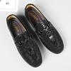 Luxury Brand Men's Comfortable Top Layer Cowhide Classic Black Loafers Fashionable New Men's Breathable Casual Leather Shoes