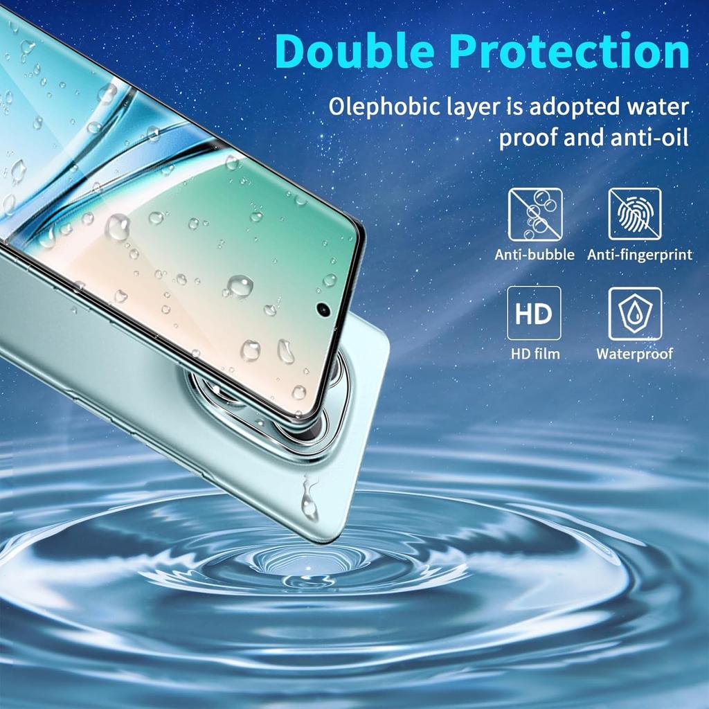 Pachet 4-în-1 [2+2 Bucăți] Sticlă Călită Protector Ecran Curbat 3D + Folie Protecție Lentilă Cameră HD pentru Xiaomi POCO M8 Pro 5G M8 5G Redmi Note 15 4G 5G Note 15 Pro+