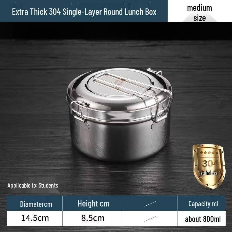 304 Stainless Steel Divided Bento Box