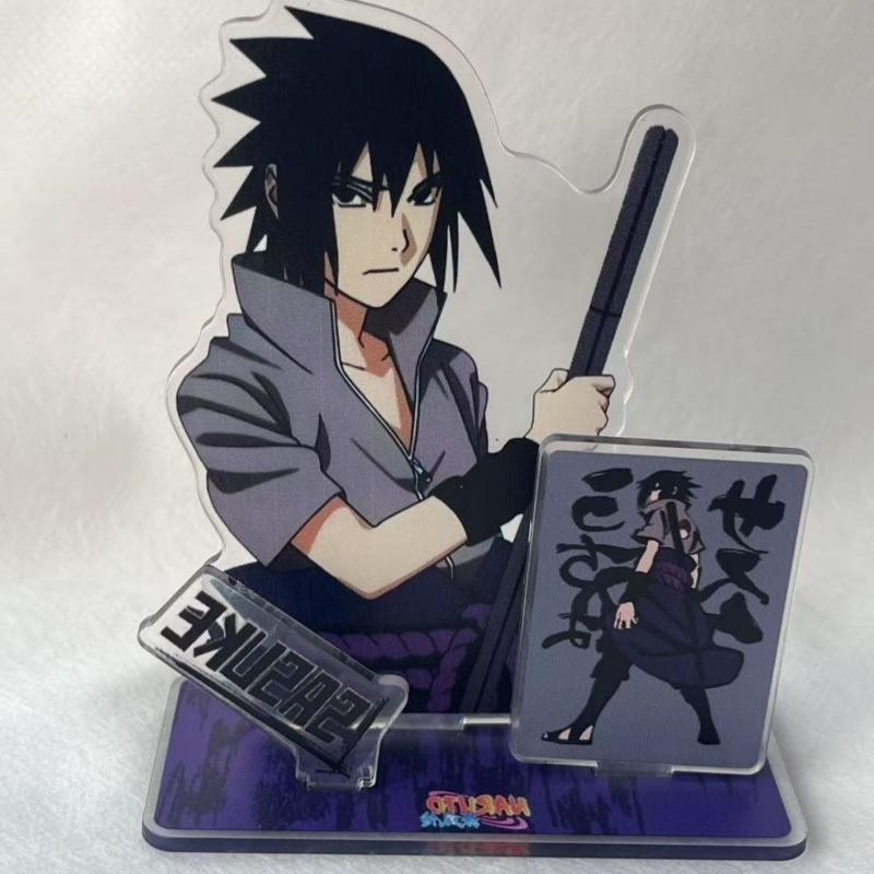 Naruto Acrylic Ornament Anime Action Figure Kakashi Sasuke Minato Car Desktop Decoration Model Pretty Children Toy Birthday Gift