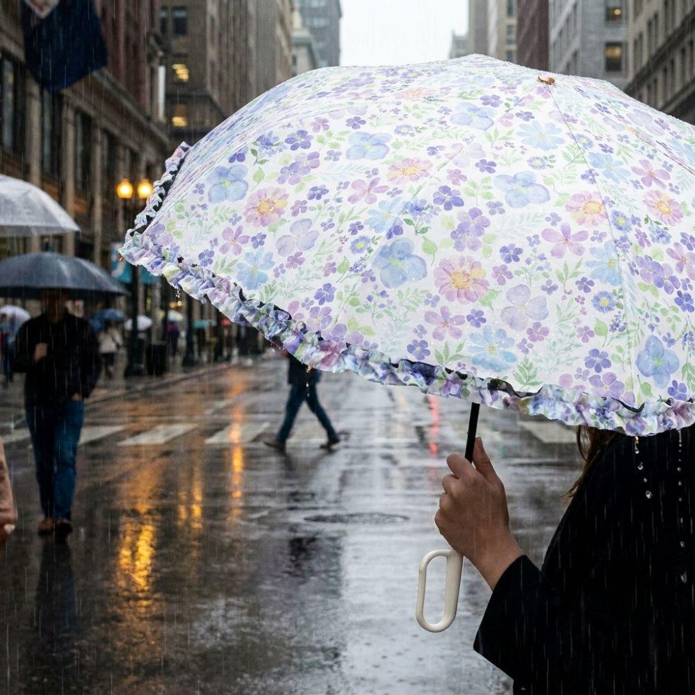 Loop Buckle Handle Manual Folding Umbrella Ultra-light UV Protection Umbrella Parasol  Rainy Day