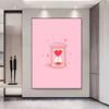 Cartoon Trendy Retro Aesthetic Pink Card Posters Fancy Wall Sticker for Living Room Bar Decoration Wall Decor