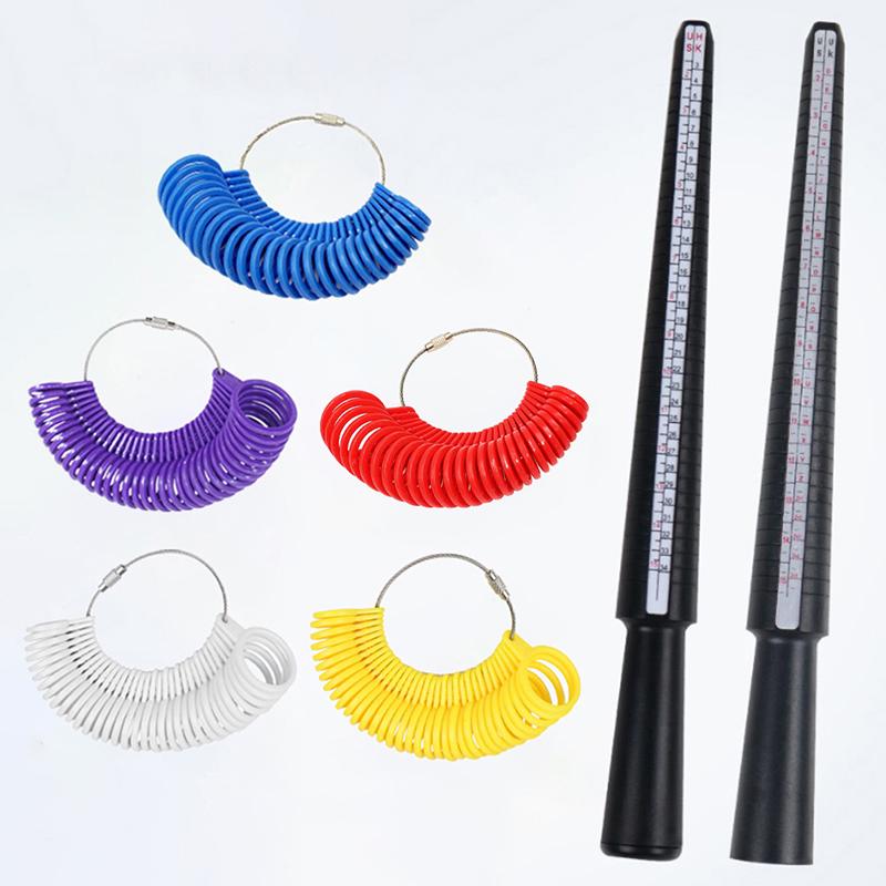 Kunststoff Ringgrößenfinder Dornstab Fingermaß Set DIY Schmuckherstellung Ring