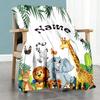 Animal666 Customize Text Blanket Multi-purpose Customizable Blanket Soft Warm Cozy Great for Office Chair Livingroom Couch All-Season Use