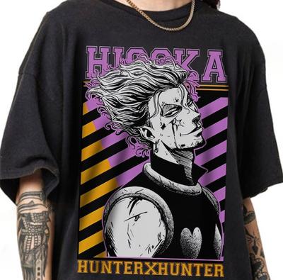 Hunter X Hunter T-Shirt, Inspiriertes Anime Hisoka T-Shirt Schwarz- Anime Geschenk