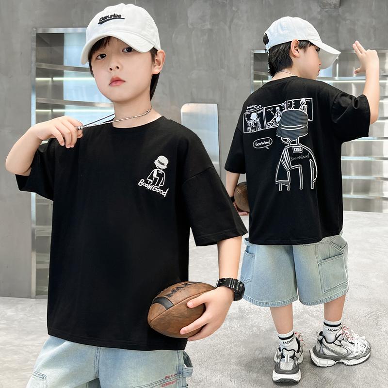 Boys' Fashion Short sleeved T-shirt Summer Thin Casual Top Trendy T Children's New Summer T-shirt