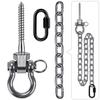 Swing Hook 13 Cm Stainless Steel 304 Swivel with Carabiner and Chain 1 M – Capacity 1000 Lb