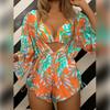 Set de 3 bucăți/set de body pentru bikini popular în talie, strâns în talie, tampoane de îmbrăcăminte, în trei piese, pentru femei, cu îmbrăcăminte, set de bikini pentru plajă.