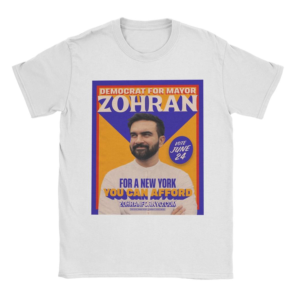 Mens Womens Zohran for New York City Shirt Pure Cotton Print Tee Shirts  Clothing Outfits