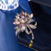 Elegant Crystal Flower Brooch – Exquisite, Colorful Handcrafted Pin for Women