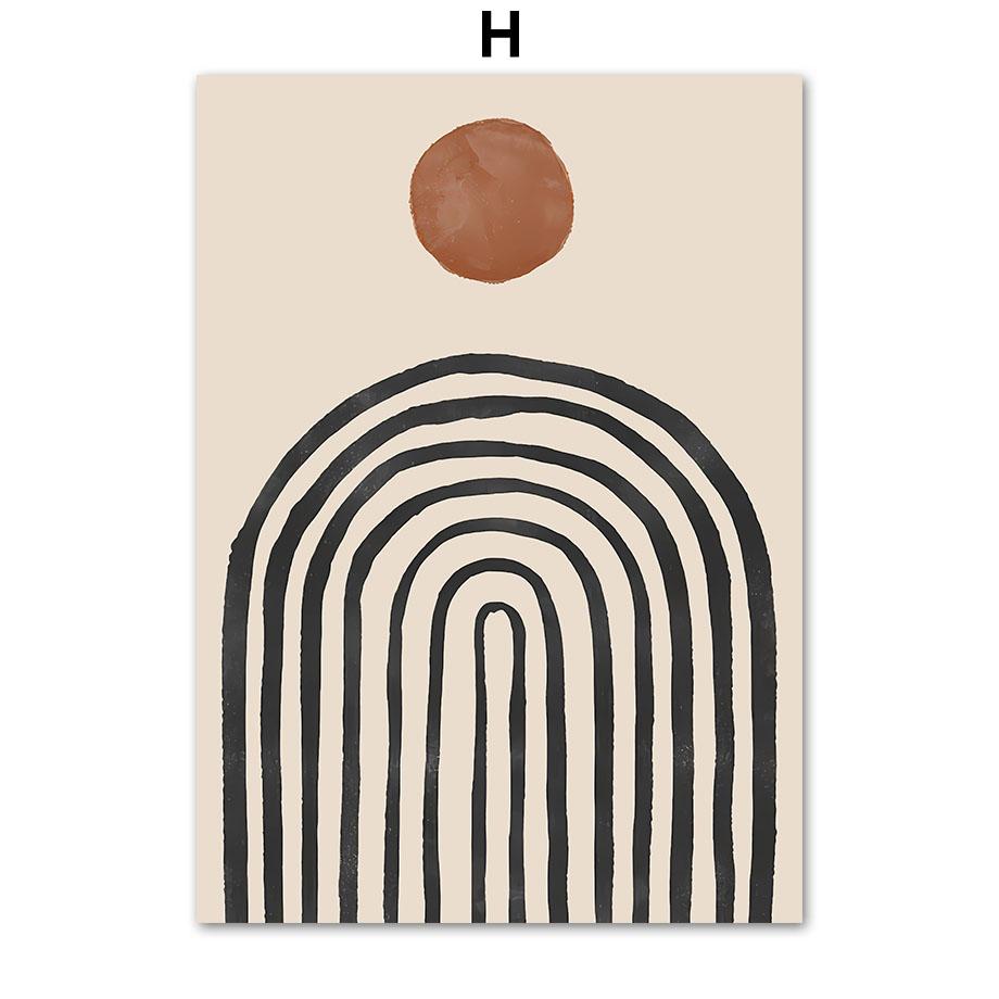 Boho Abstract Geometric Shapes Minimal Wall Art Canvas Painting Mid Century Nordic Posters And Print Living Room Home Decoration