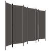 6 Piece Room Divider Anthracite 300 X 180 Cm