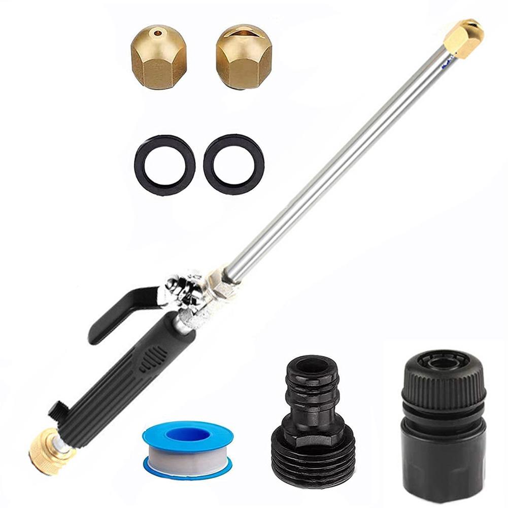 

Sleek Design High Pressure Garden Hose Attachment with Convenient Quick Connect Feature and Multiple Spray Options Available green