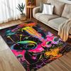 1PC Aliens and UFO Printed Carpet for Bedroom Living Room Bedside Sofa Floor Mat Modern Home Decor Area Rug Machine Wash
